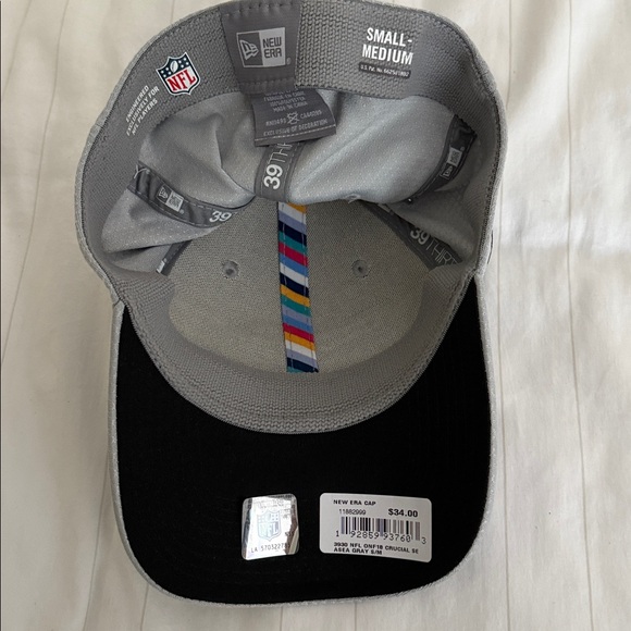NWT New Era Seattle Seahawks Gray 39THIRTY Cap S/M Crucial Catch - Picture 2 of 3